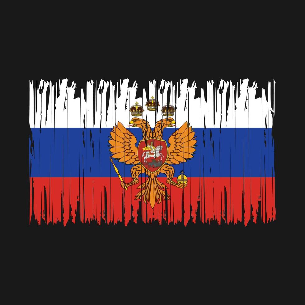 escova de bandeira da rússia vetor