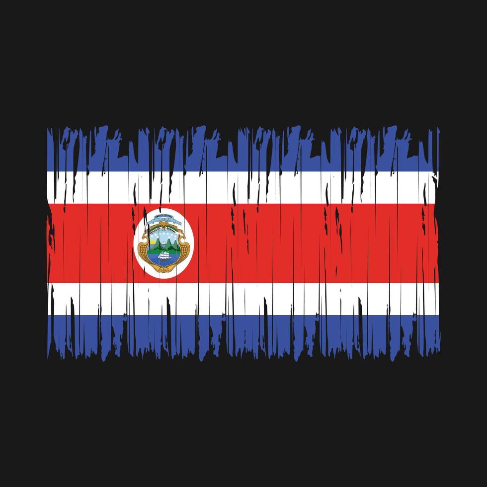 escova de bandeira da costa rica vetor