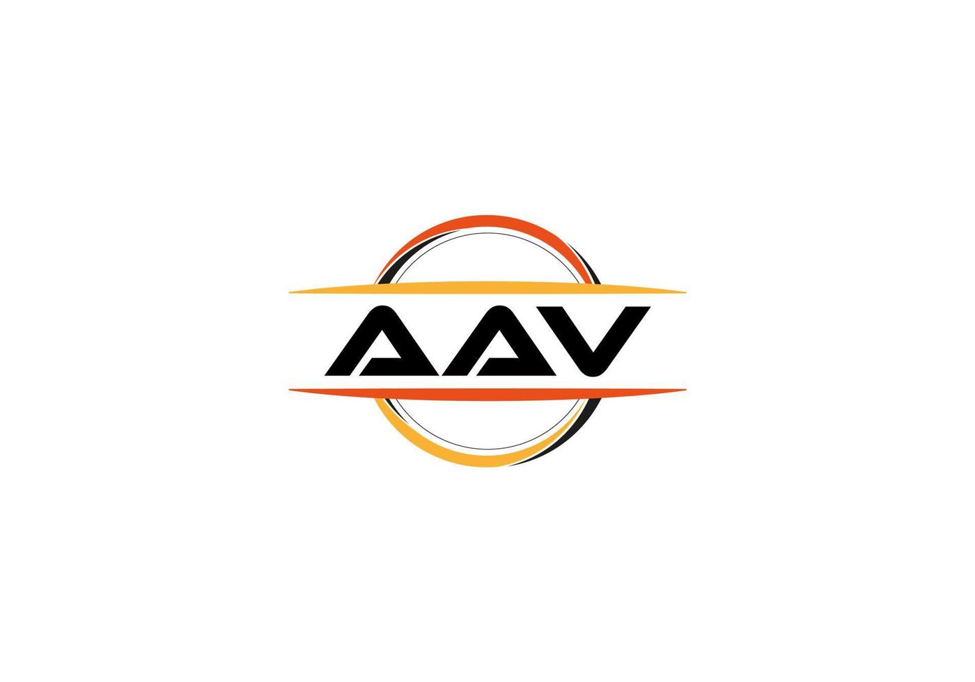 aav carta realeza elipse forma logotipo. aav escova arte logotipo. aav logotipo para uma empresa, negócios, e comercial usar. vetor