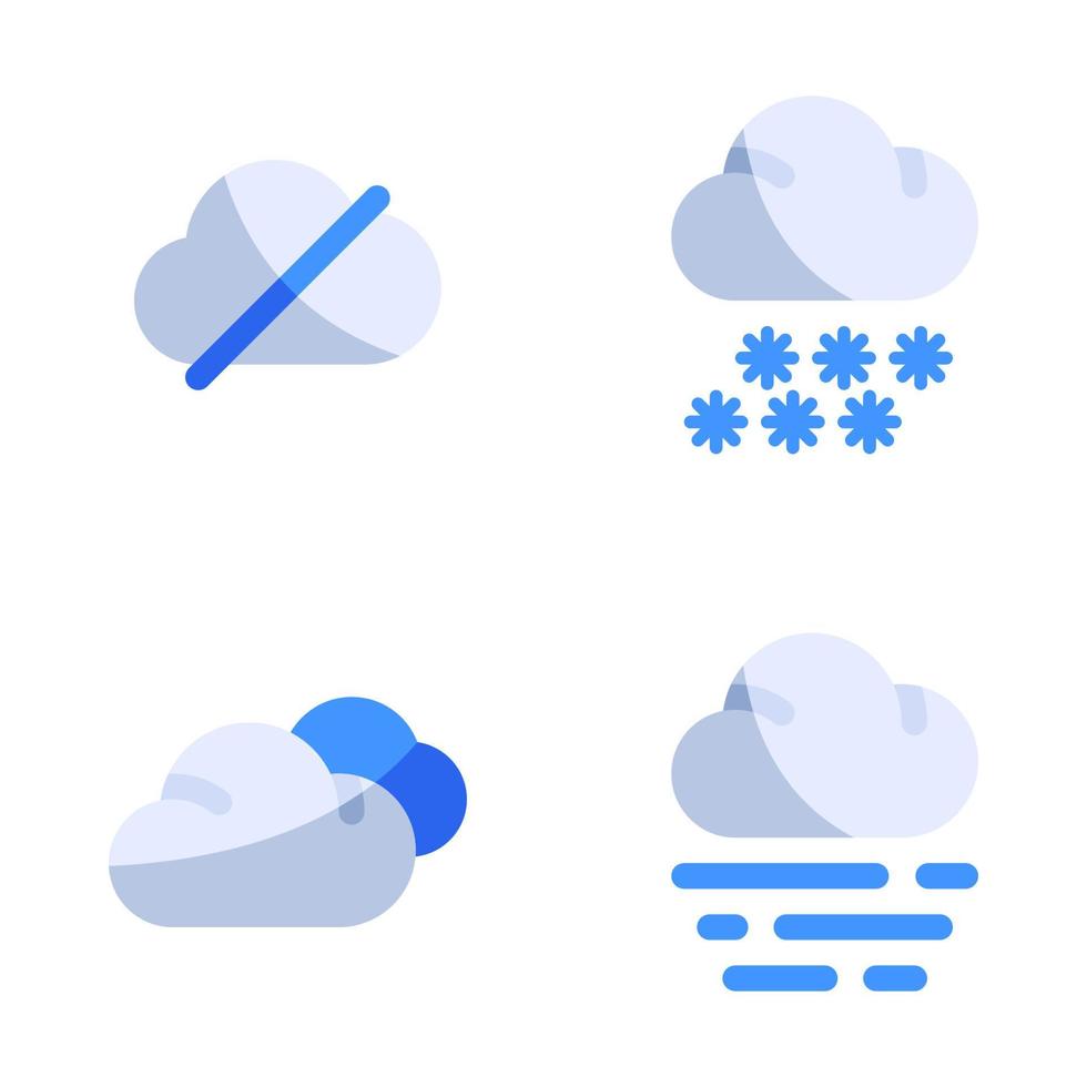 clima ícones definir. nuvem desabilitar, inverno, nublado, esquentar. perfeito para local na rede Internet Móvel aplicativo, aplicativo ícones, apresentação, ilustração e qualquer de outros projetos vetor