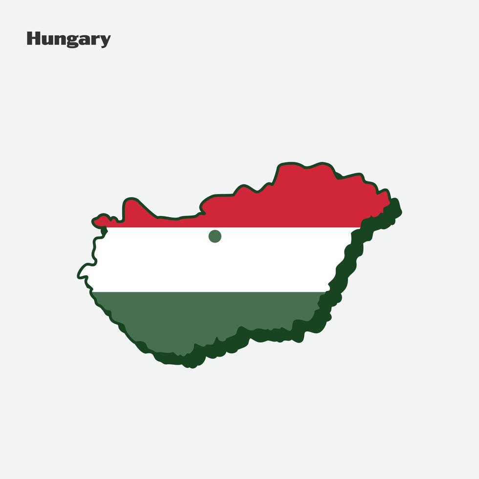 Hungria país bandeira mapa infográfico vetor