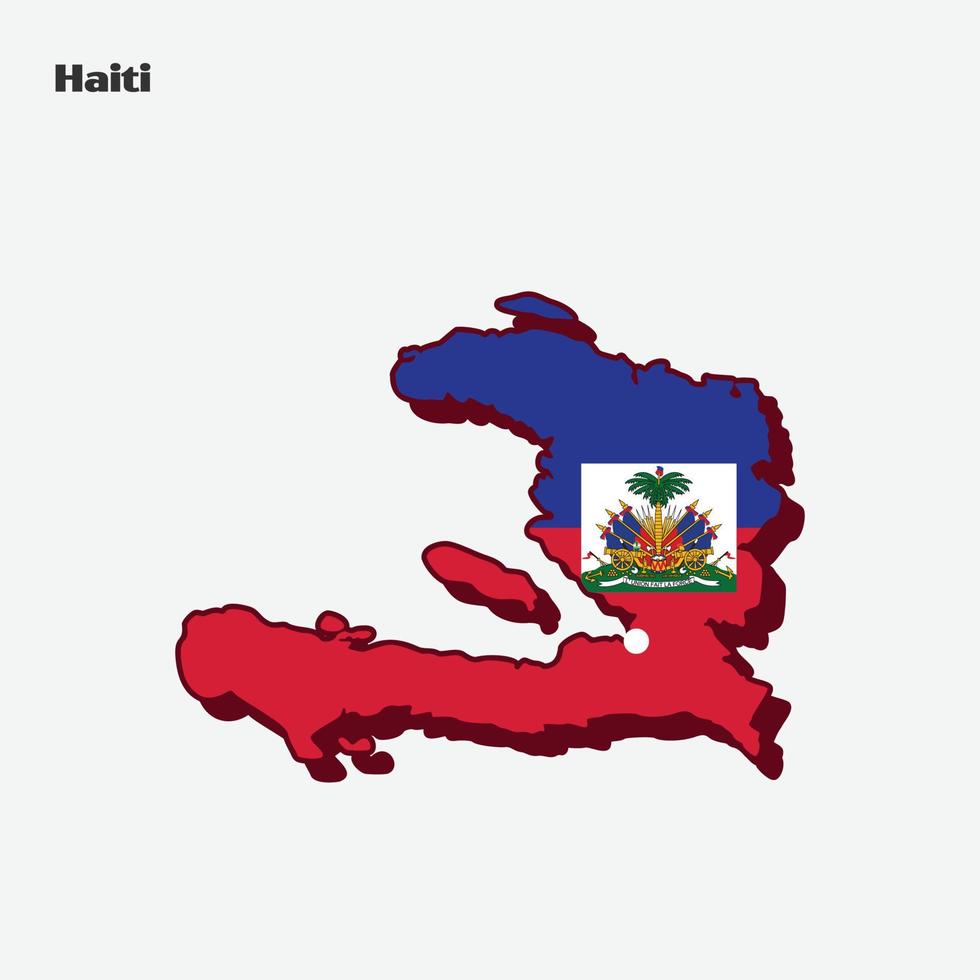 Haiti país bandeira mapa infográfico vetor