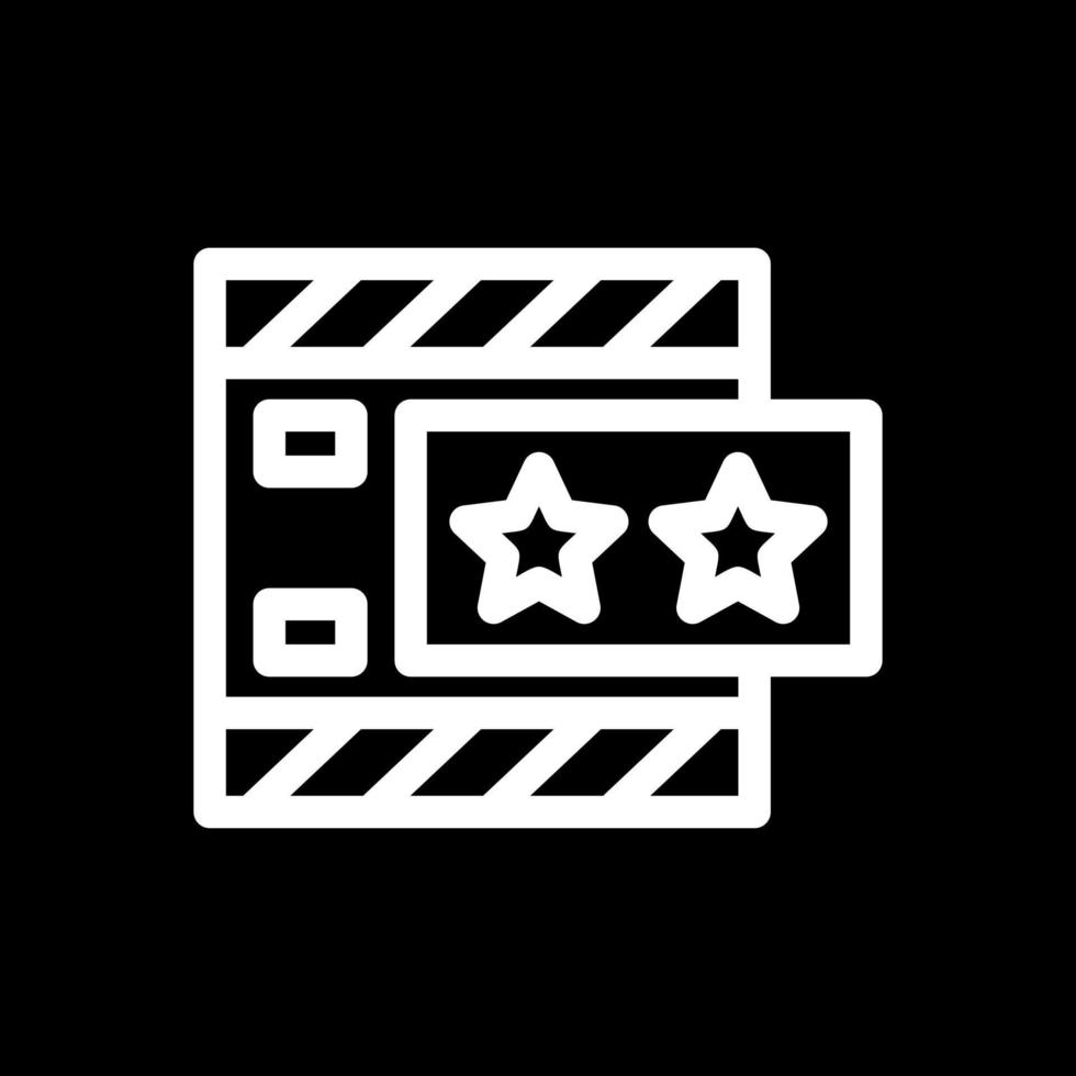 design de ícone vetorial de revisão de filme vetor