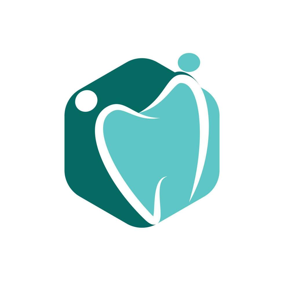 família dental médico clínica logotipo Projeto. abstrato humano e dente vetor logotipo Projeto.