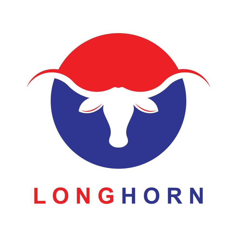 texas longhorn, país ocidental touro gado vintage retro logotipo vetor