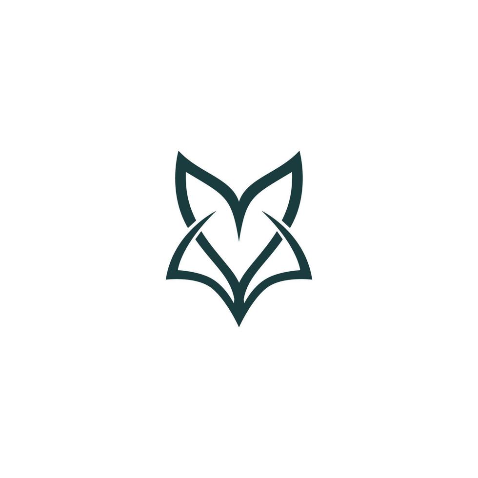 Lobo cabeça abstrato linha logotipo Projeto vetor