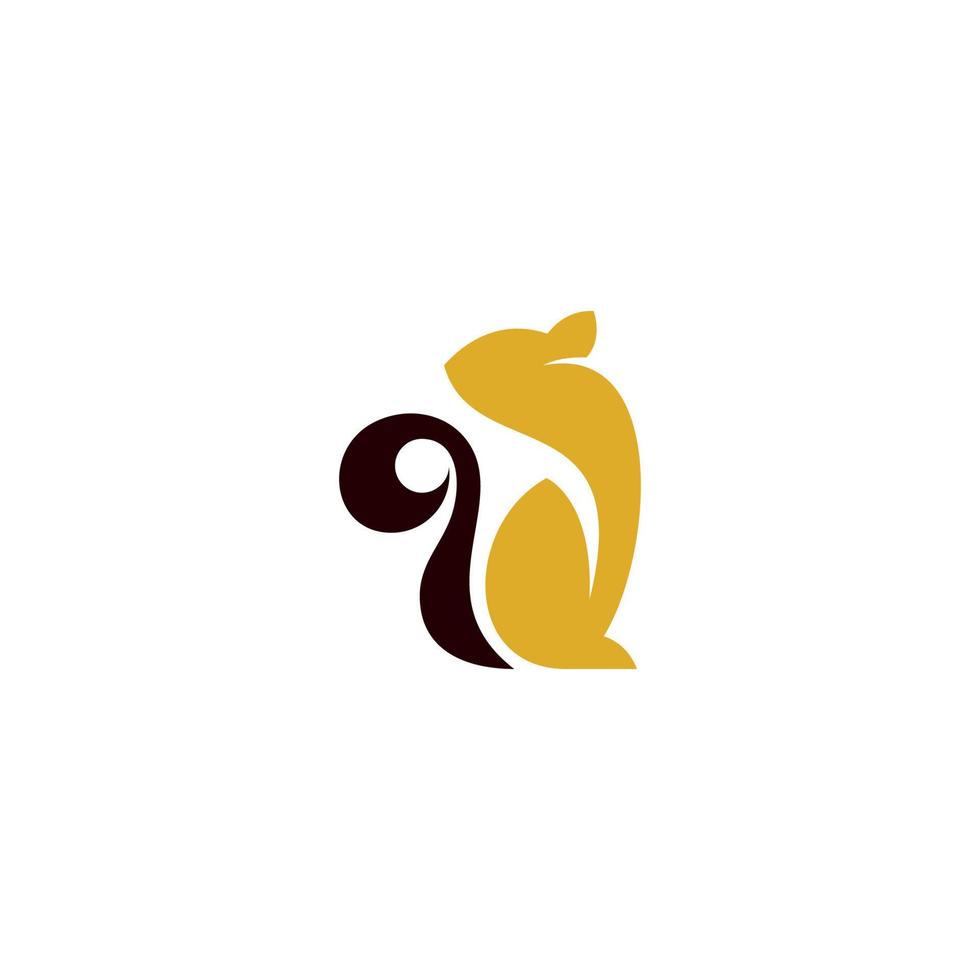esquilo animal ícone vetor logotipo Projeto