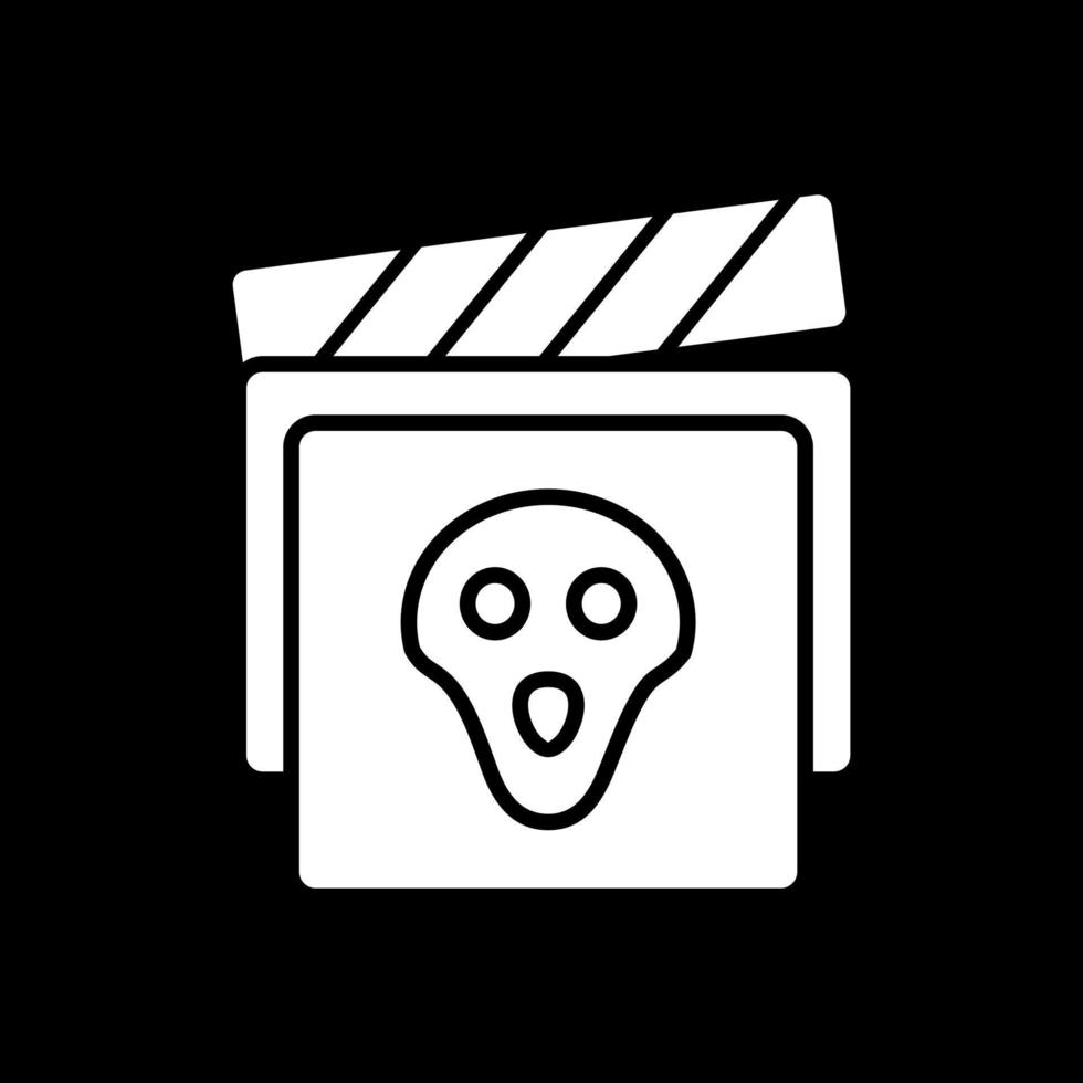 design de ícone de vetor de filme de terror