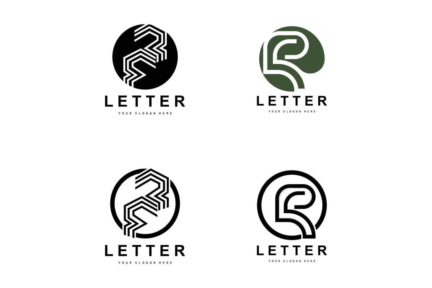 logotipo da letra r, símbolo do alfabeto vetorial, design para logotipos de marcas com letra inicial vetor