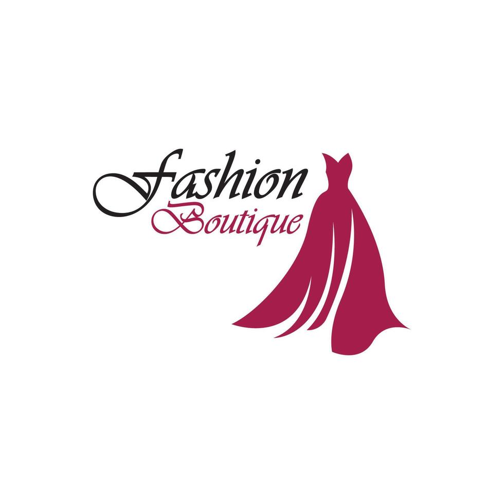 lindo vestir mulher logotipo simples criativo para boutique moda fazer compras logotipo vetor