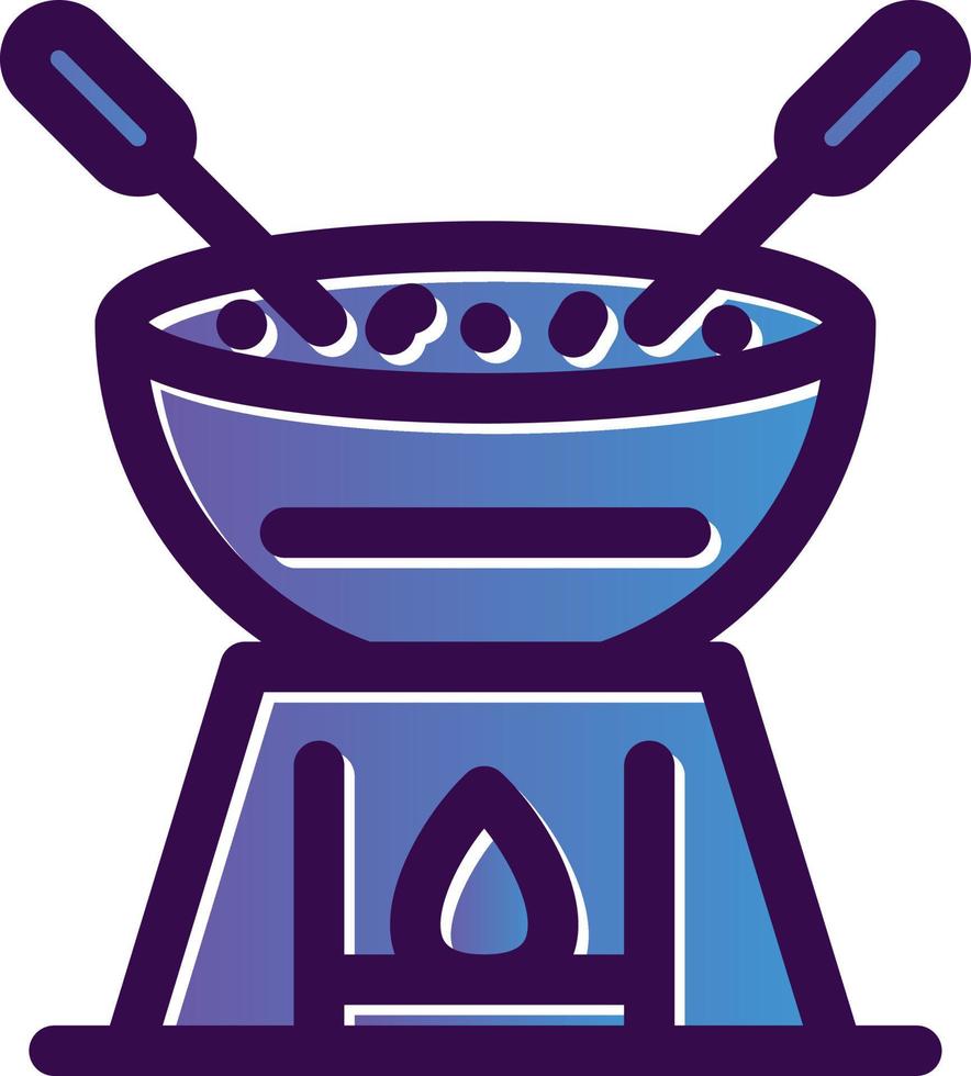 design de ícone de vetor de fondue
