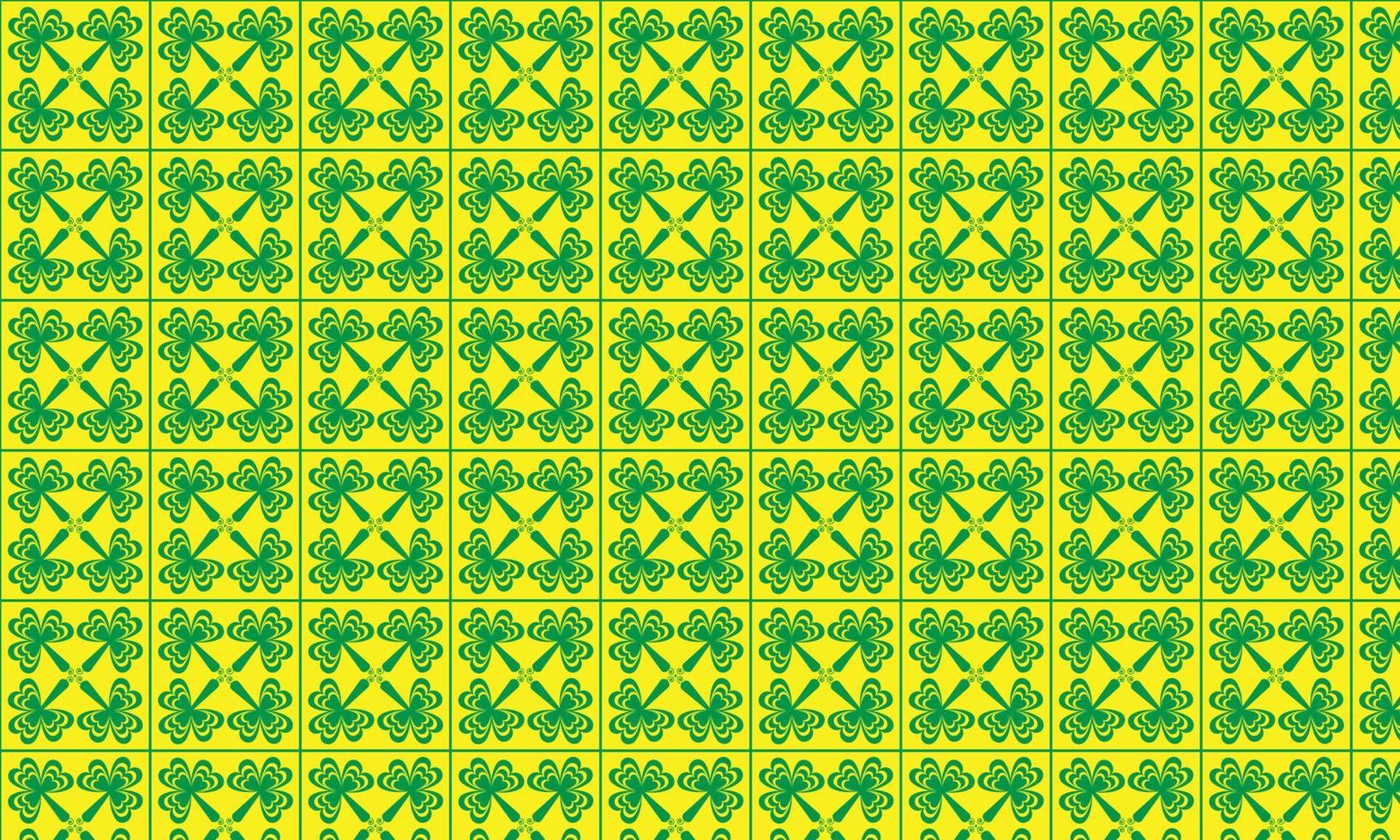 st. patrick's dia padronizar trevo cumprimento amarelo vetor ilustração