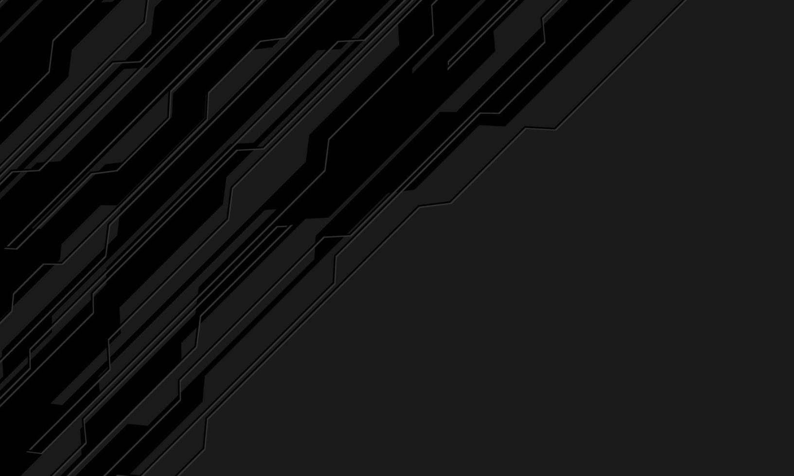 abstrato Preto cinzento cyber geométrico dinâmico com em branco espaço futurista Projeto moderno tecnologia fundo vetor