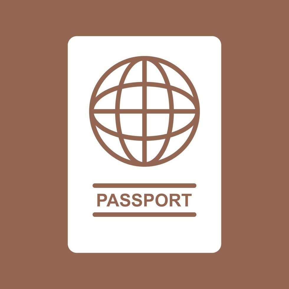 ícone de vetor de passaporte