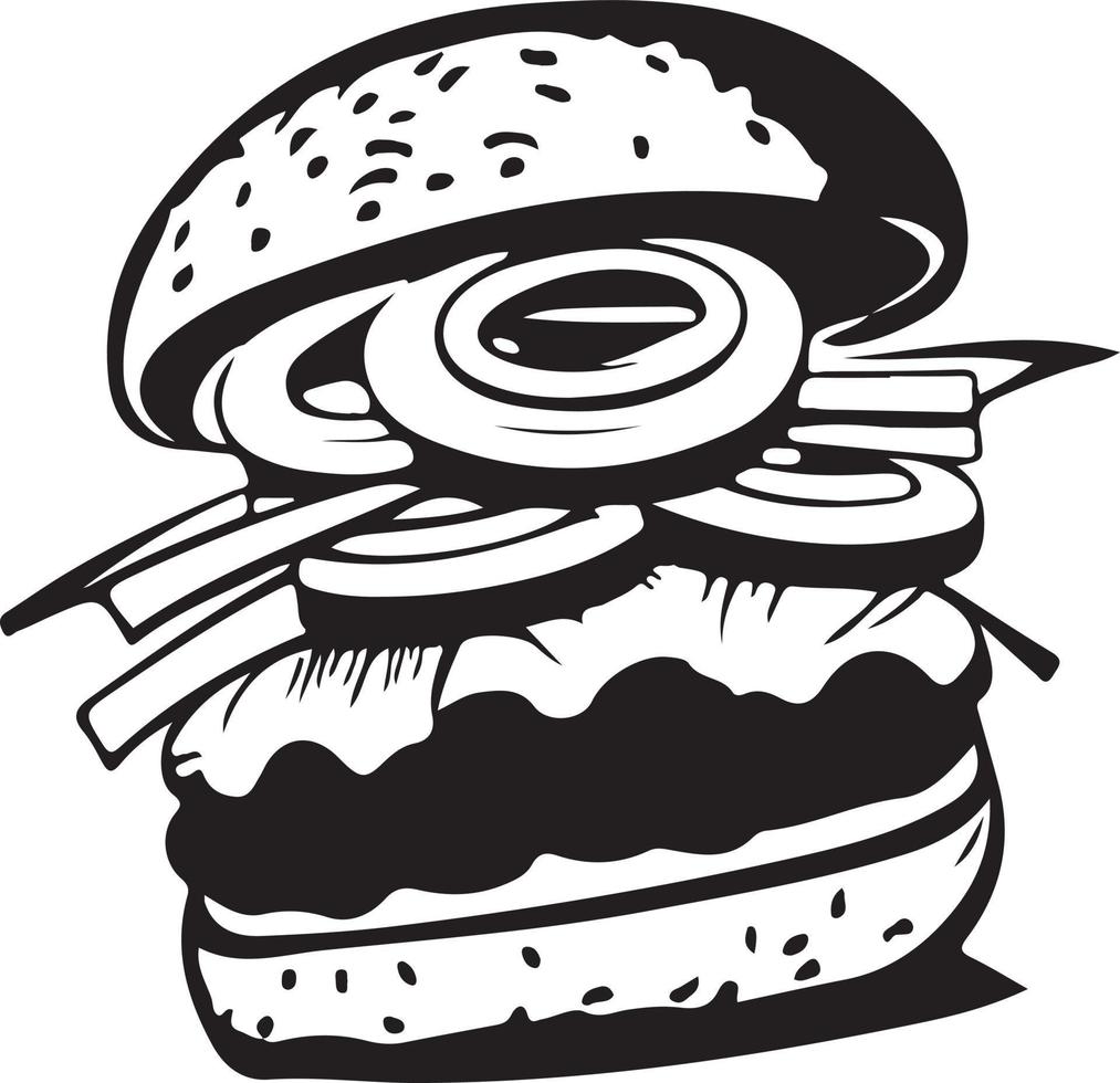 velozes Comida Hamburger ilustração para vinil corte vetor