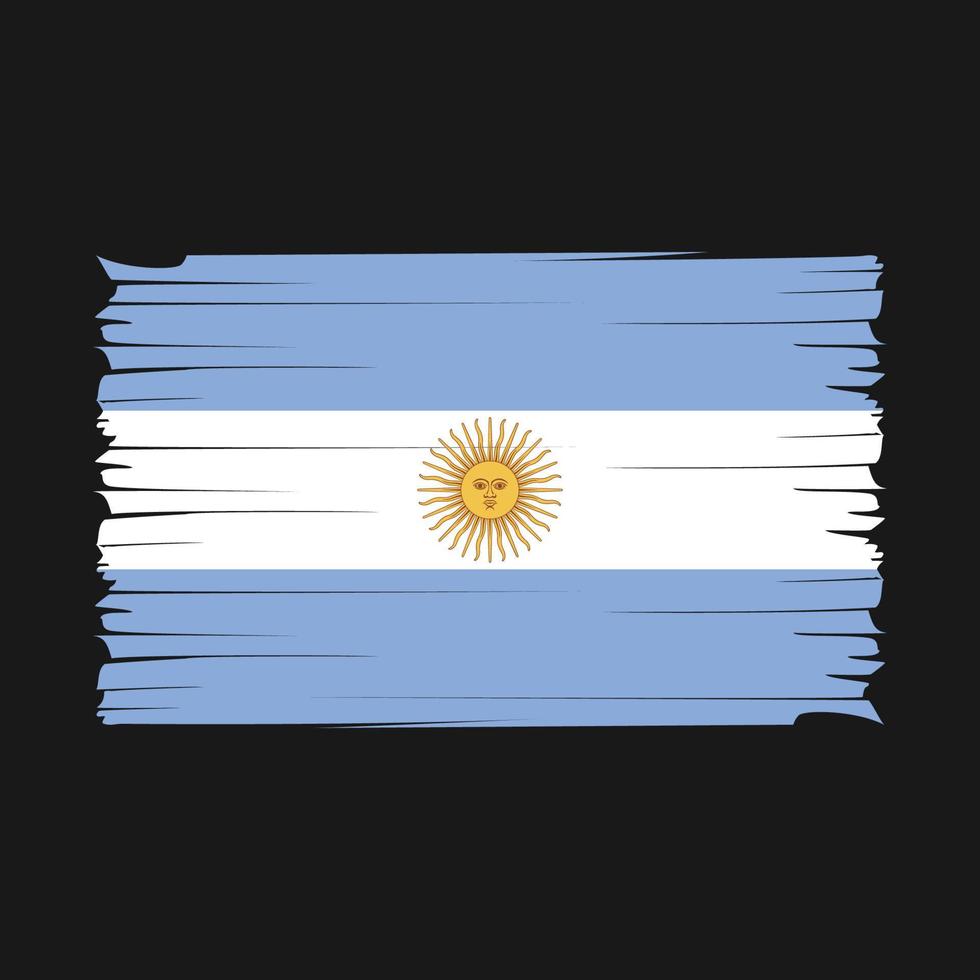 vetor de pincel de bandeira argentina