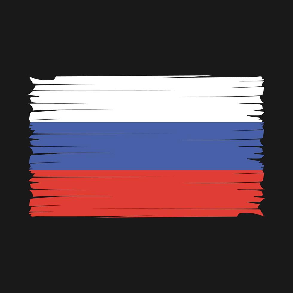 vetor de escova de bandeira da rússia