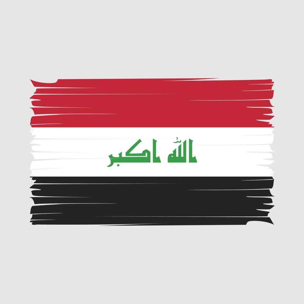 vetor de pincel de bandeira do Iraque
