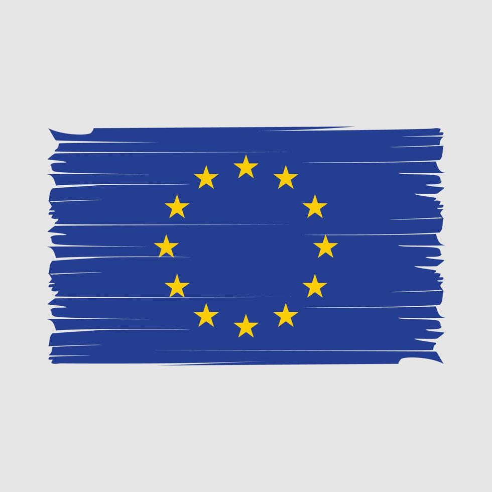 vetor de pincel de bandeira europeia