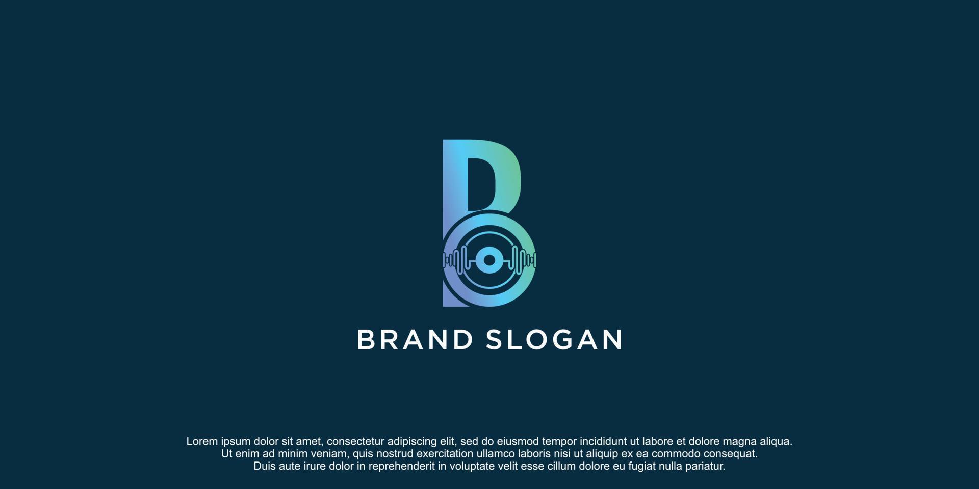 som logotipo com monograma carta b conceito Projeto ícone vetor ilustração