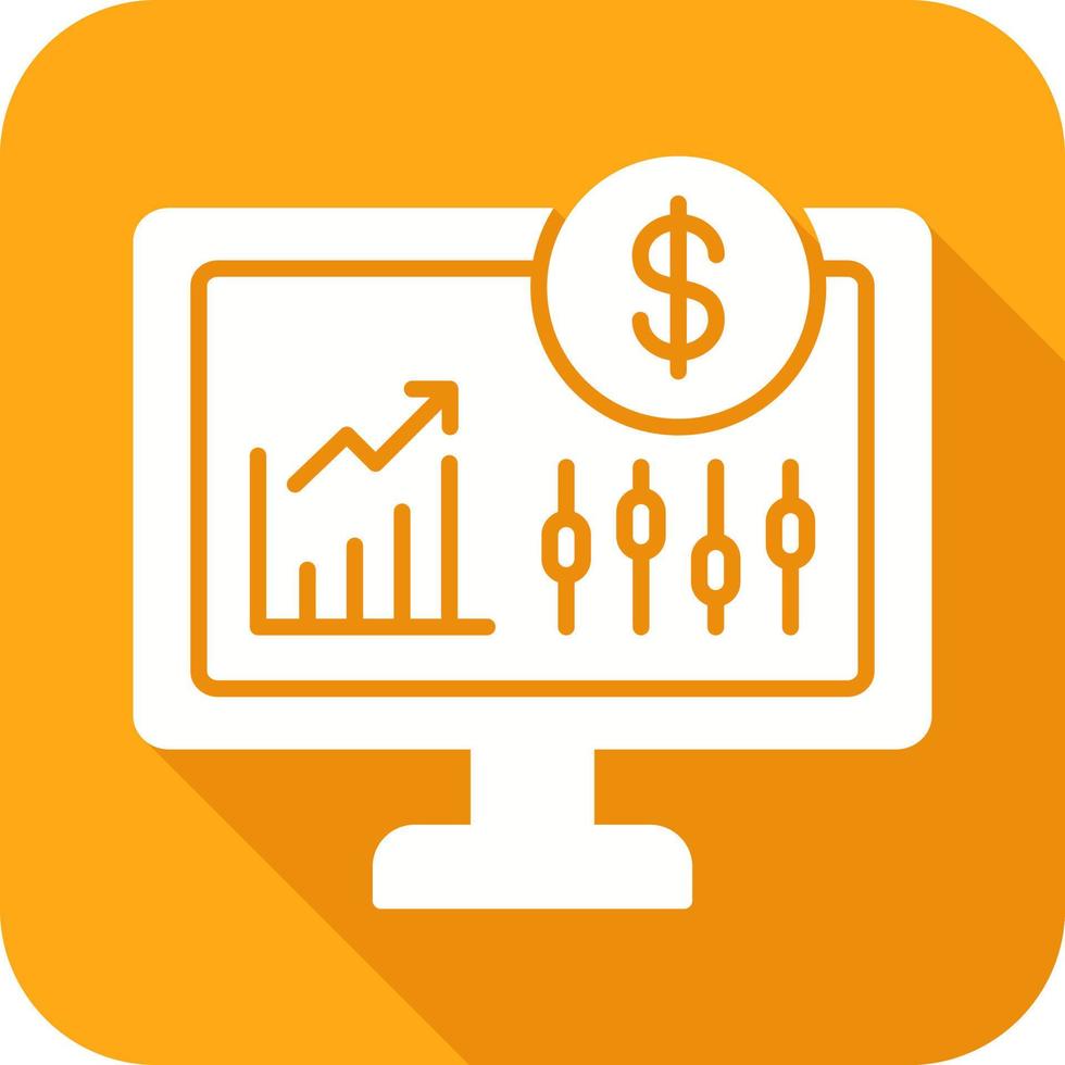 ícone de vetor do mercado de ações