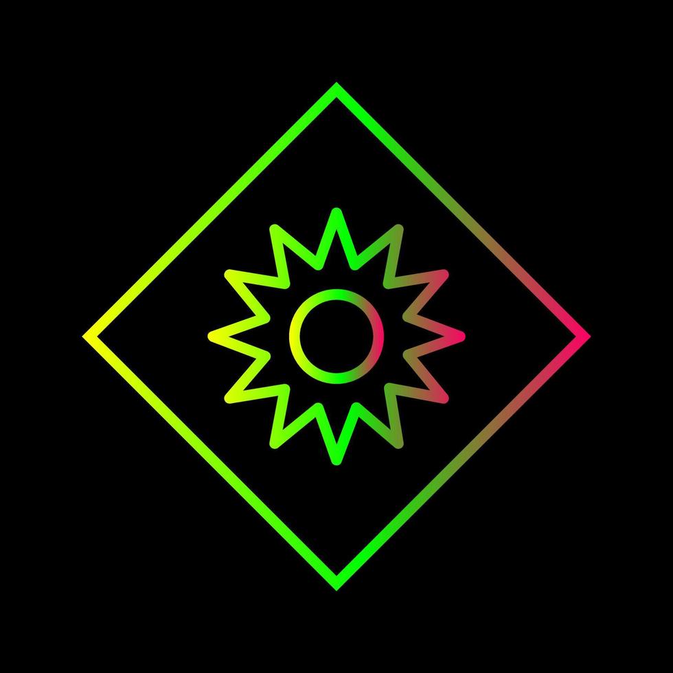 ícone de vetor de radiação óptica