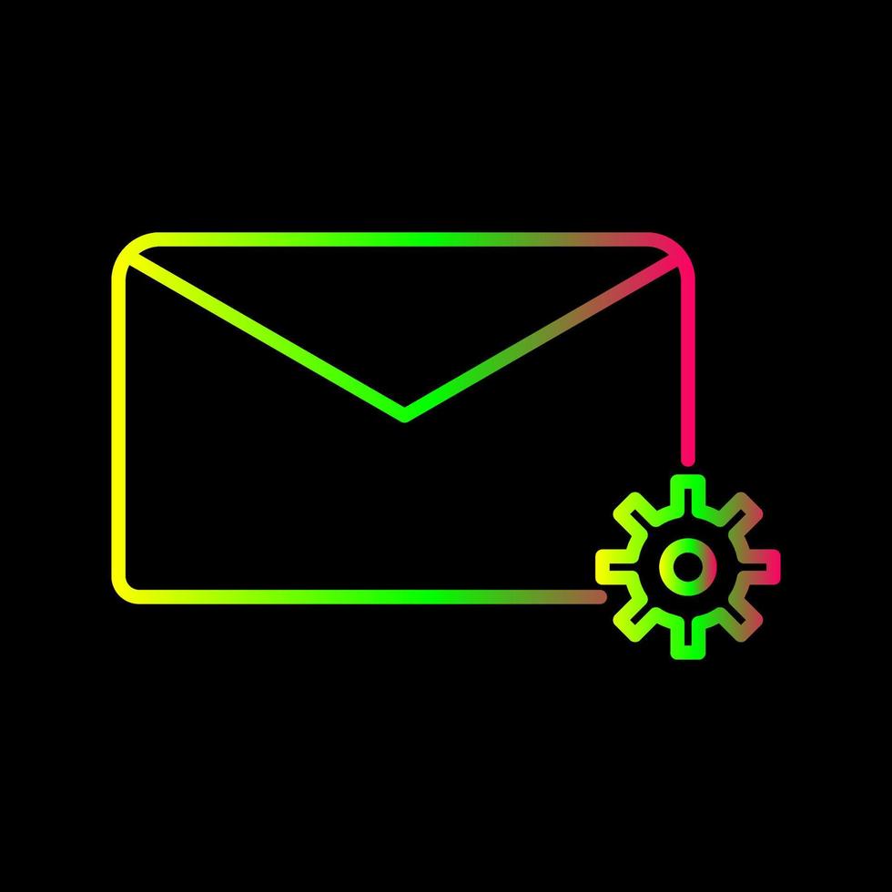 ícone de vetor de configurações de mensagem