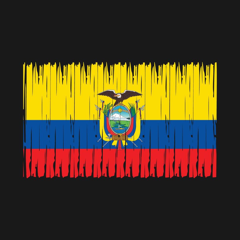 escova de bandeira do equador vetor