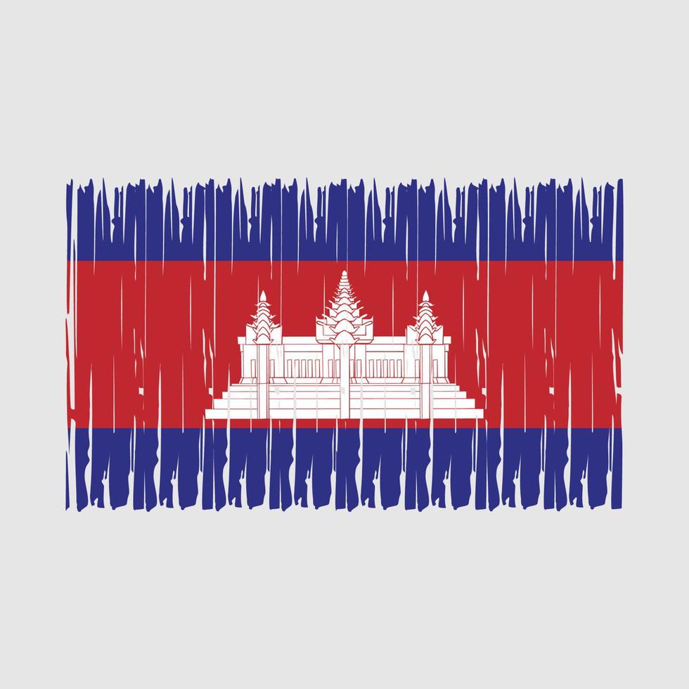 escova de bandeira do camboja vetor