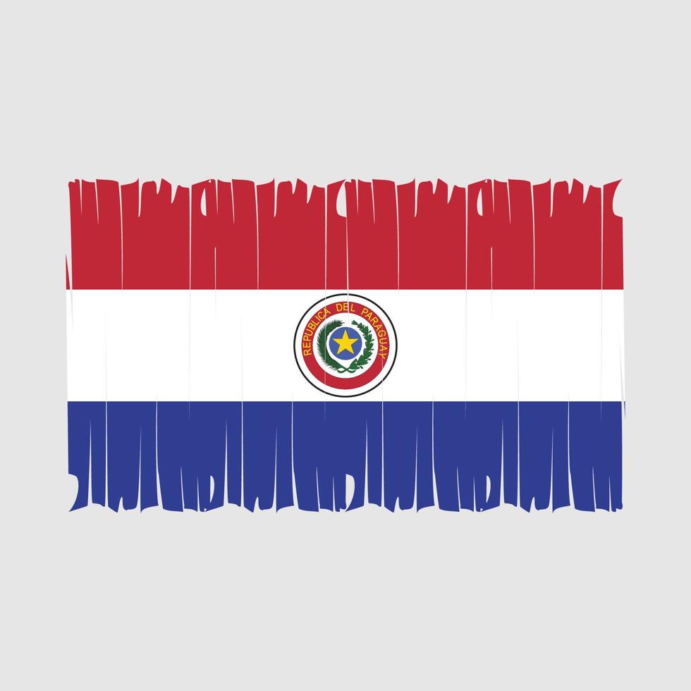 ilustração vetorial de pincel de bandeira do paraguai vetor