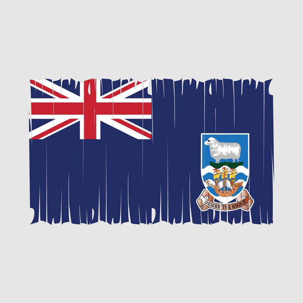 Falkland bandeira escova vetor ilustração