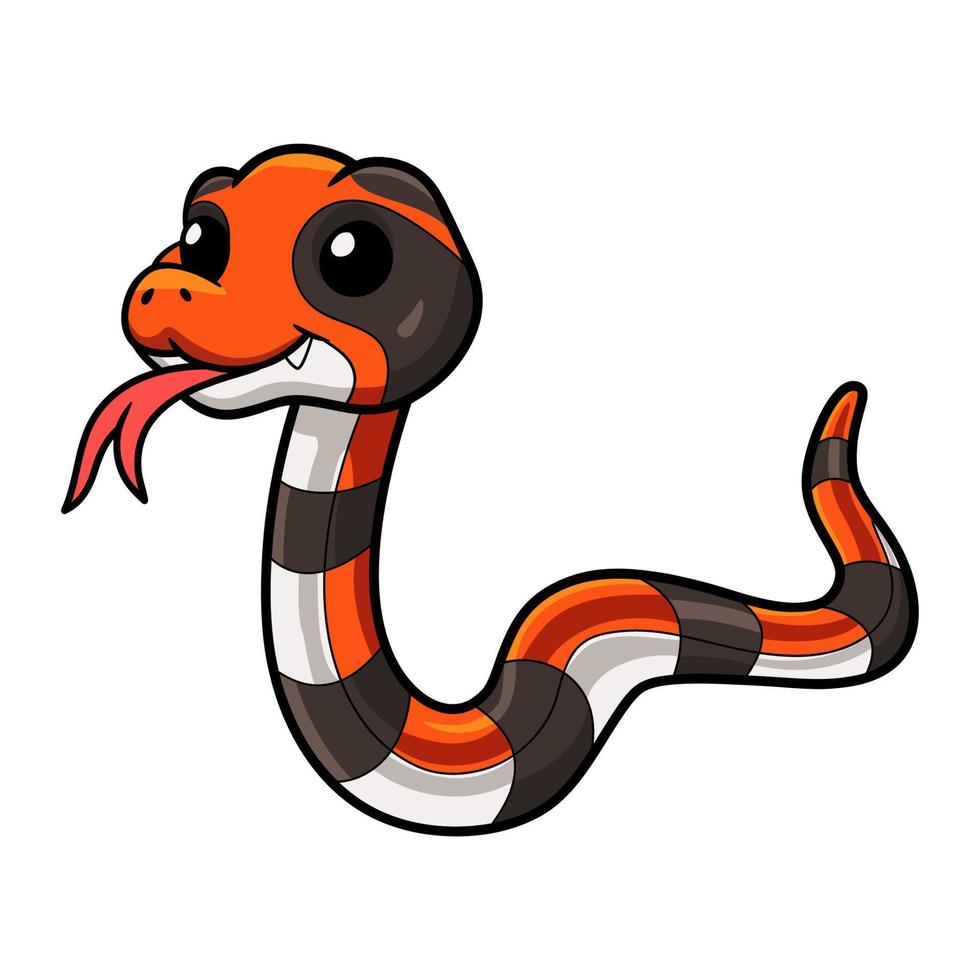 fofa capa coral serpente desenho animado vetor