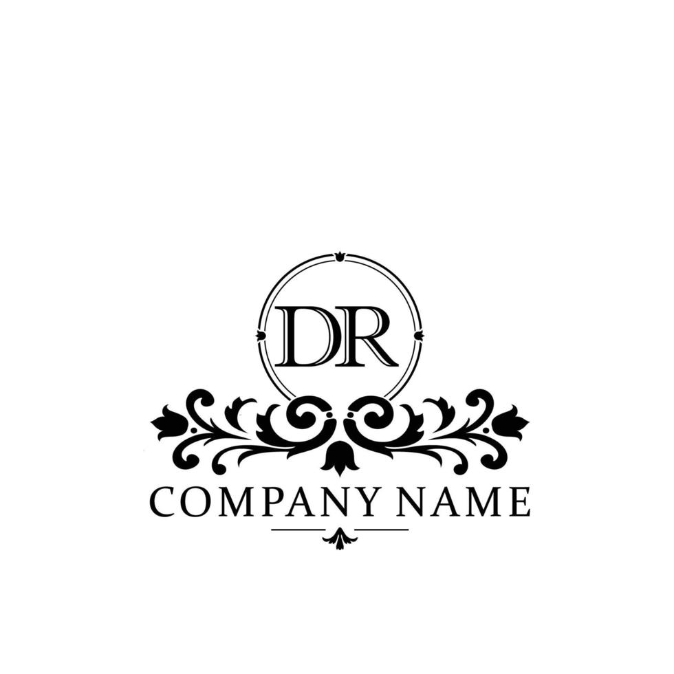 carta dr floral logotipo Projeto. logotipo para mulheres beleza salão massagem Cosmético ou spa marca vetor