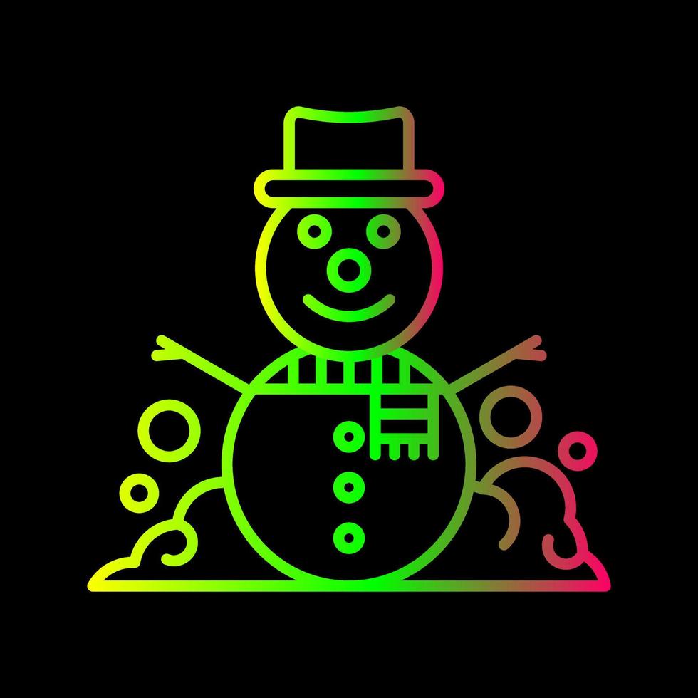 ícone de vetor de boneco de neve