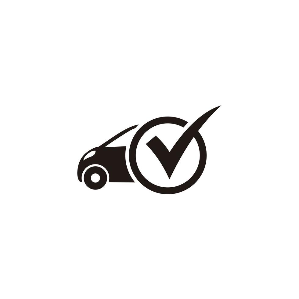 automotivo carro Verifica logotipo Projeto vetor ícone