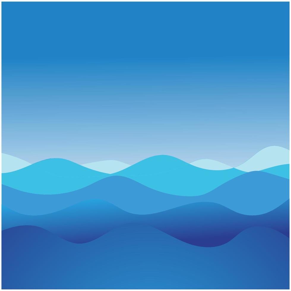 água onda logotipo vetor e símbolo modelo