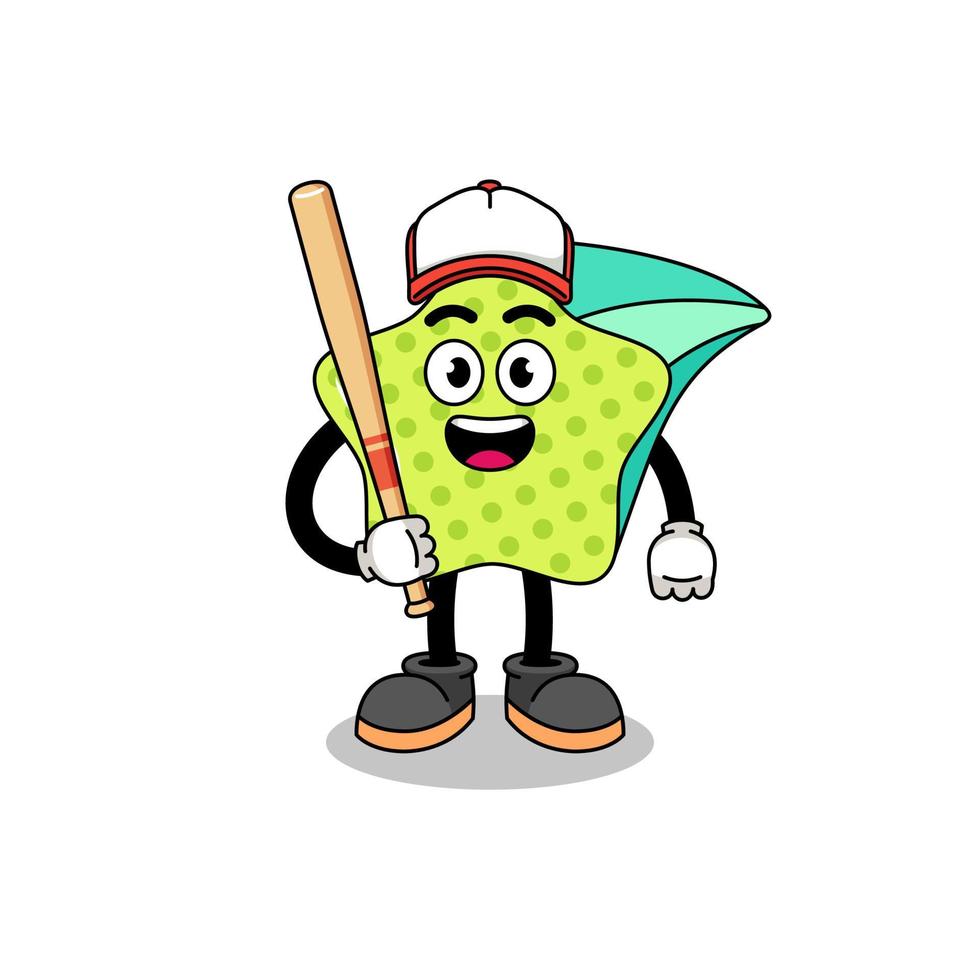 tiroteio Estrela mascote desenho animado Como uma beisebol jogador vetor