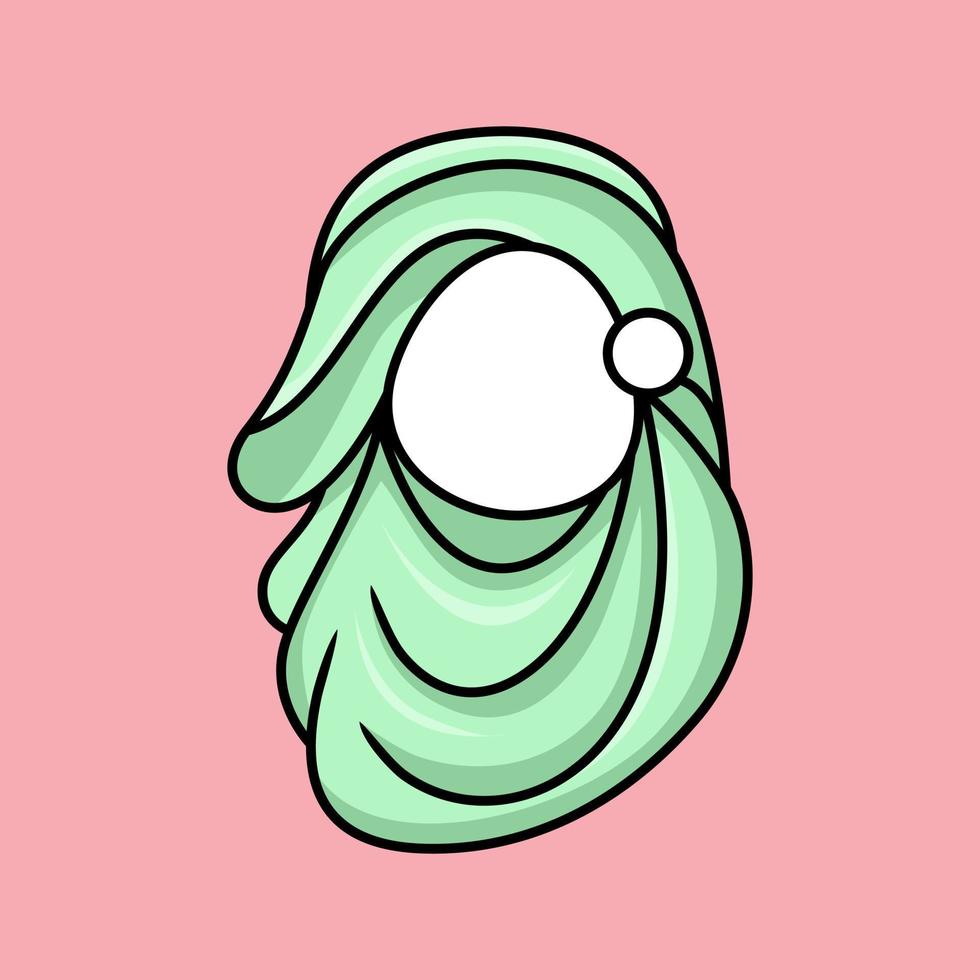 ilustração do uma muçulmano mulher lenço de cabeça ou hijab vetor