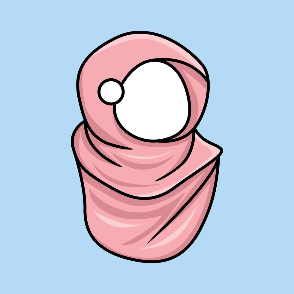 ilustração do uma muçulmano mulher lenço de cabeça ou hijab vetor