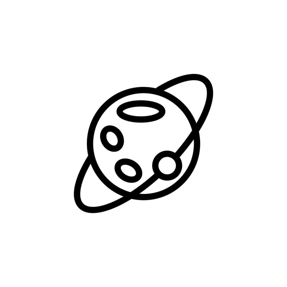 planeta ícone isolado em Preto. planeta símbolo adequado para gráfico Projeto e sites em uma branco fundo. vetor