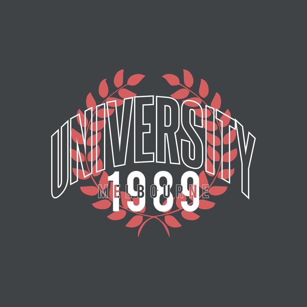 Distintivos universidade vetor tipografia para camiseta. perfeito para simples estilo