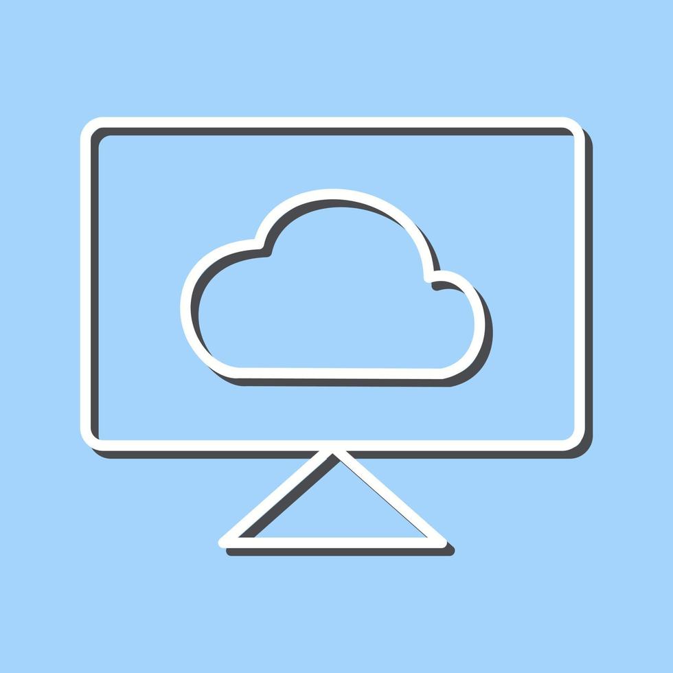 ícone de vetor de sistema de nuvem