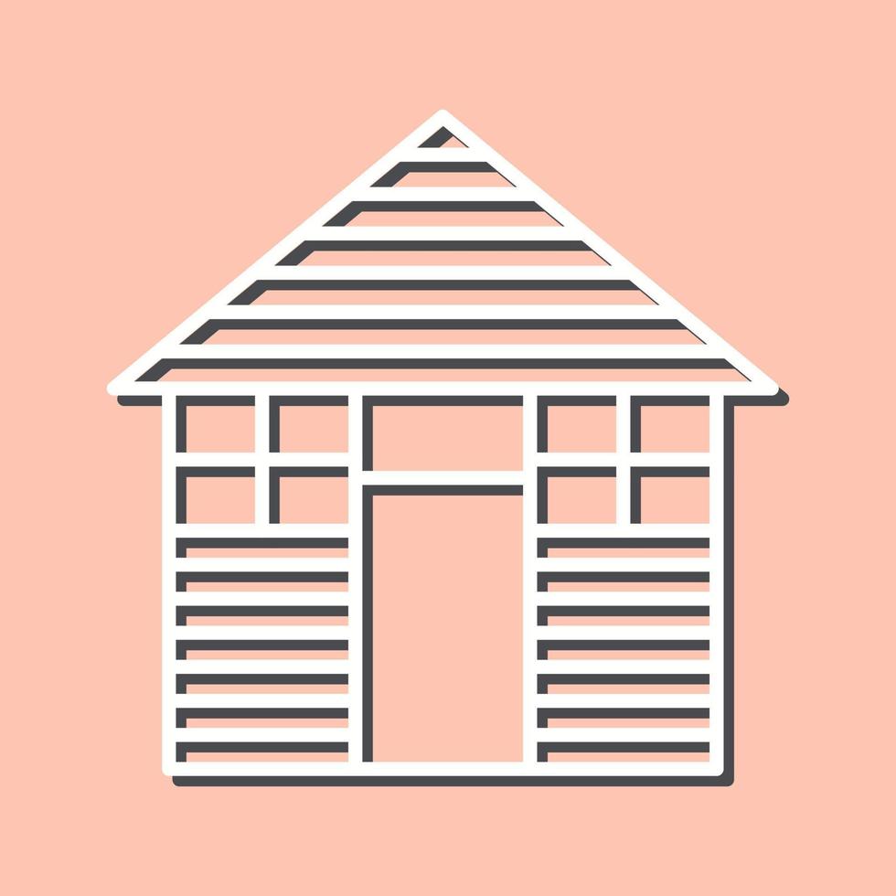 ícone de vetor de cabine de madeira