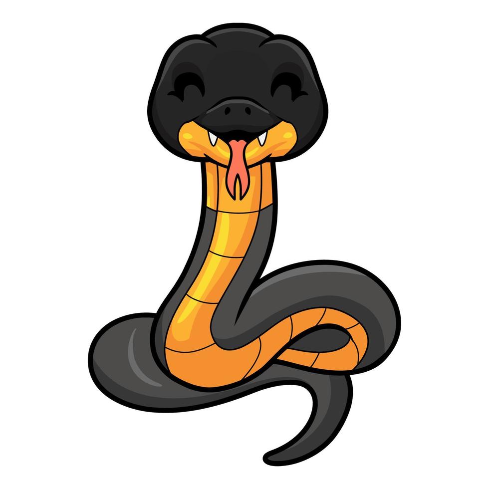 fofa norte ringneck serpente desenho animado vetor