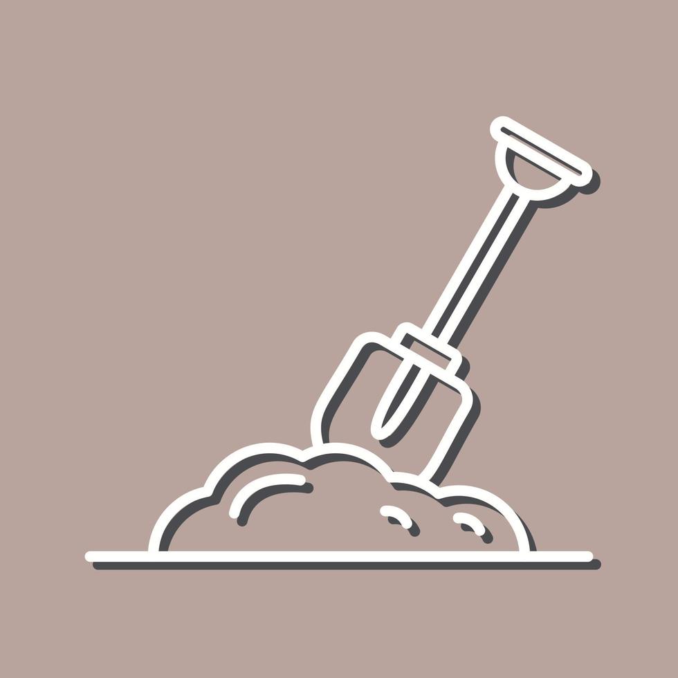 ícone de vetor de escavação