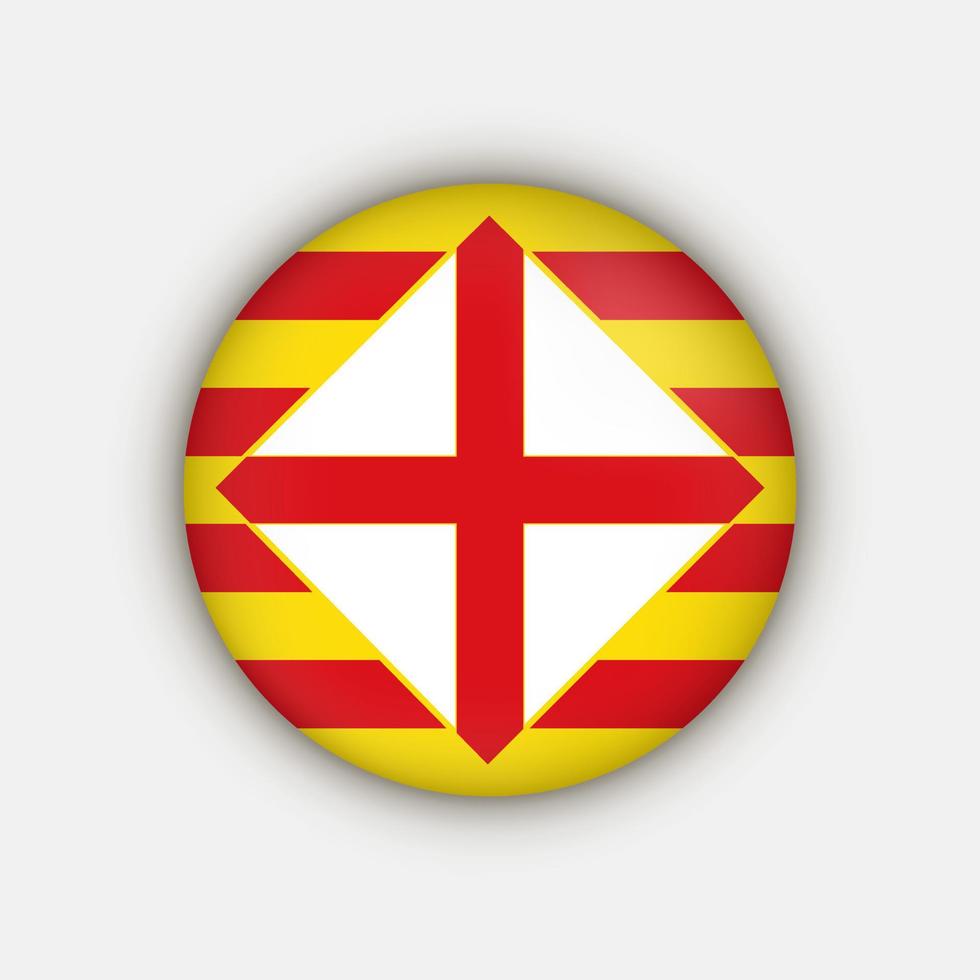 bandeira de barcelona, províncias da espanha. ilustração vetorial. vetor