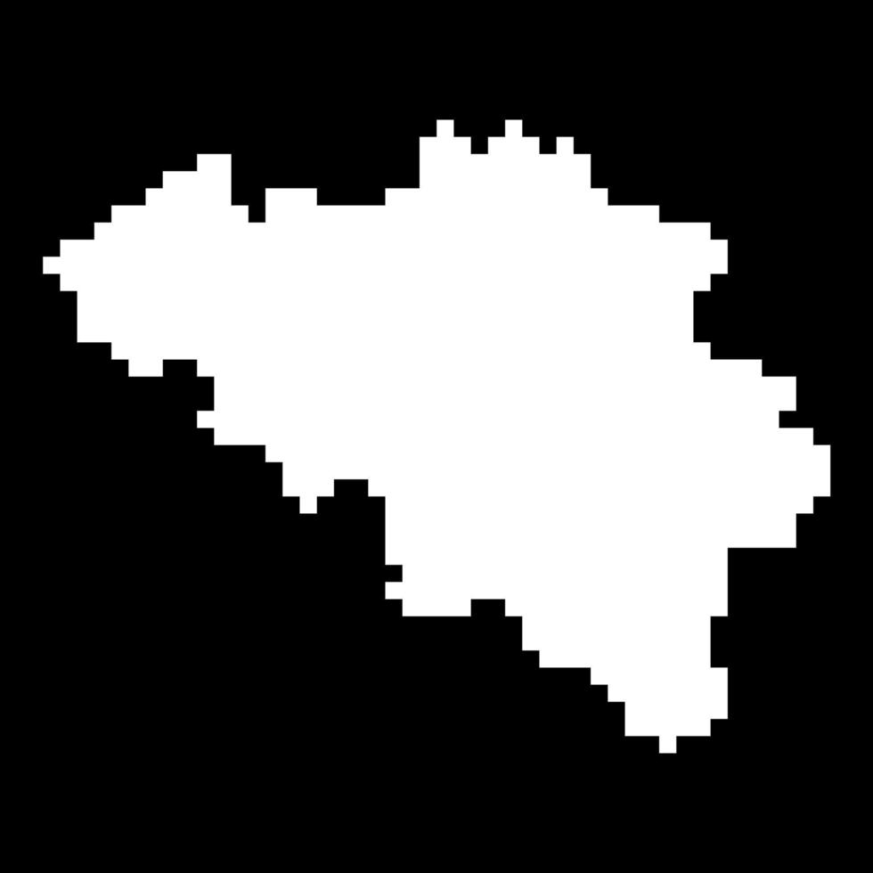 mapa de pixels da Bélgica. ilustração vetorial. vetor