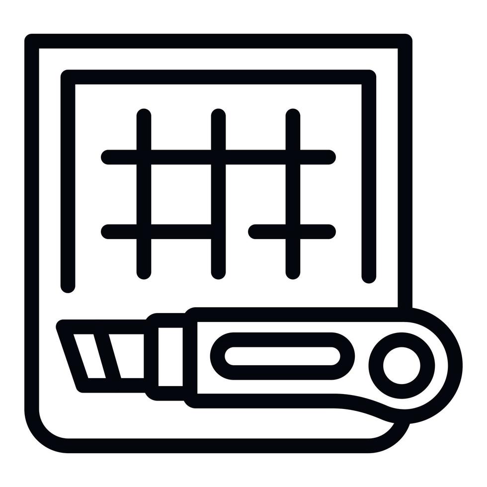 faca plotter ícone esboço vetor. dados dispositivo vetor