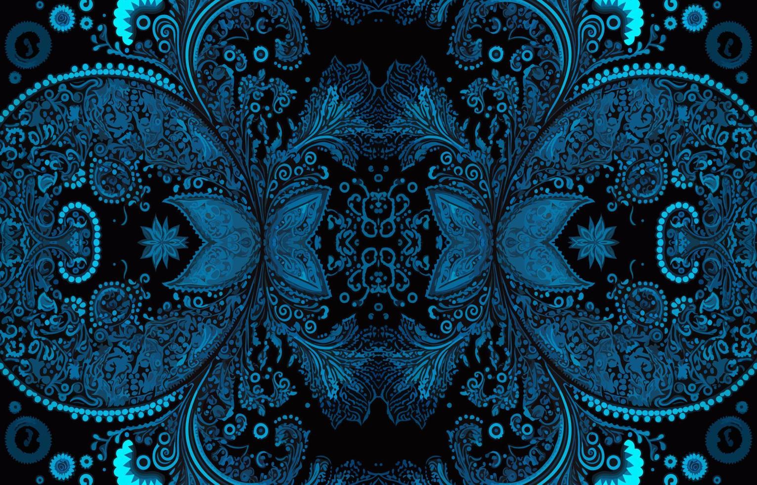 paisley desatado padronizar azul tom. abstrato tradicional folk Antiguidade étnico tribal gráfico paisley linha. textura têxtil tecido padrões vetor ilustração. ornamentado elegante luxo vintage retro estilo