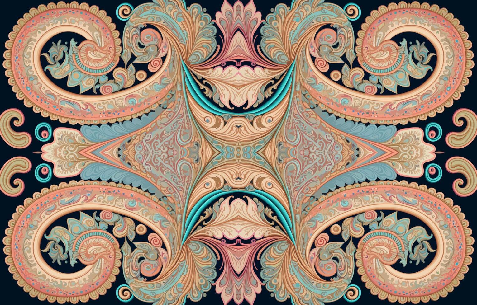 paisley desatado padronizar pastel tom. abstrato tradicional folk Antiguidade étnico tribal gráfico paisley linha. textura têxtil tecido padrões vetor ilustração. ornamentado elegante luxo vintage retro chiqueiro